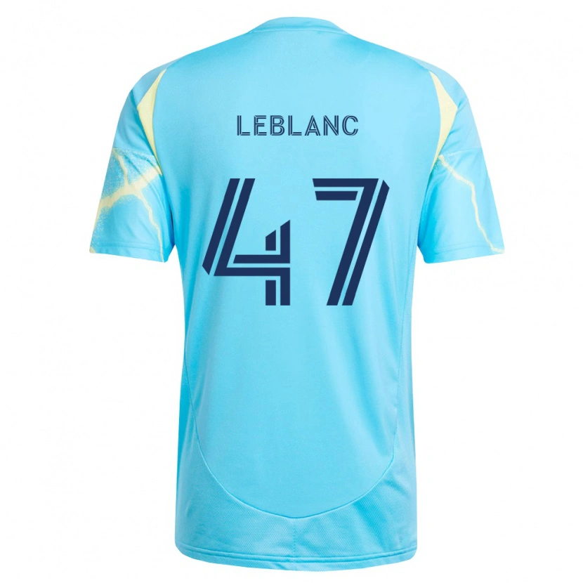 Danxen Barn Kellan Leblanc #47 Ljusblå Svart Ljusgul Bortatröja Matchtröjor 2026/27 Tröjor T-Tröja