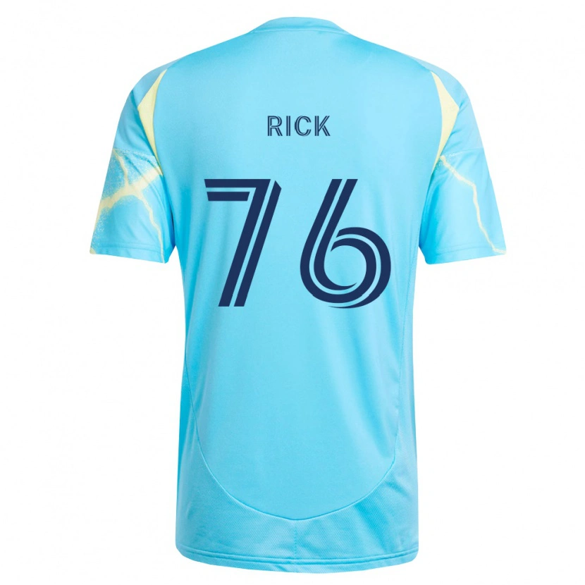 Danxen Barn Andrew Rick #76 Ljusblå Svart Ljusgul Bortatröja Matchtröjor 2026/27 Tröjor T-Tröja