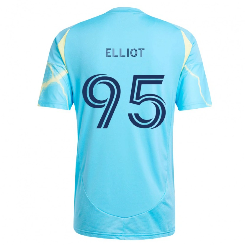 Danxen Barn Daniel Elliot #95 Ljusblå Svart Ljusgul Bortatröja Matchtröjor 2026/27 Tröjor T-Tröja