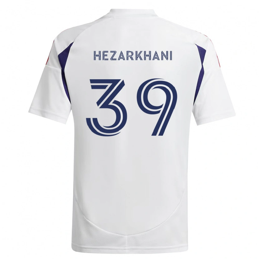Danxen Barn Aiden Hezarkhani #39 Kungligt Blå Röd Brun Bortatröja Matchtröjor 2026/27 Tröjor T-Tröja