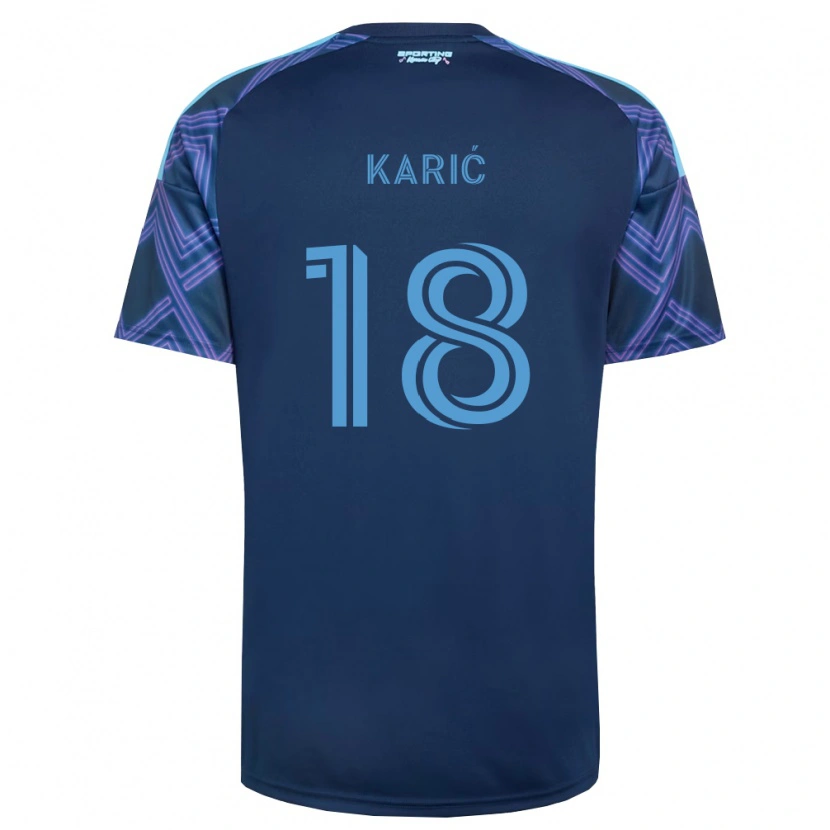 Danxen Barn Emir Karić #18 Kungligt Blå Lila Bortatröja Matchtröjor 2026/27 Tröjor T-Tröja
