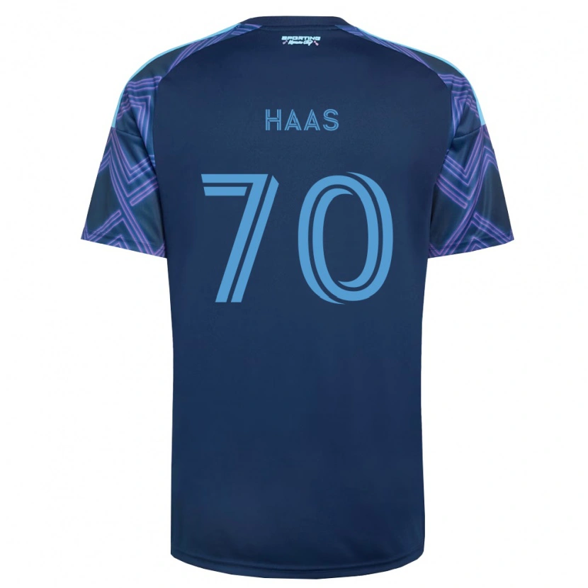 Danxen Barn Ty Haas #70 Kungligt Blå Lila Bortatröja Matchtröjor 2026/27 Tröjor T-Tröja