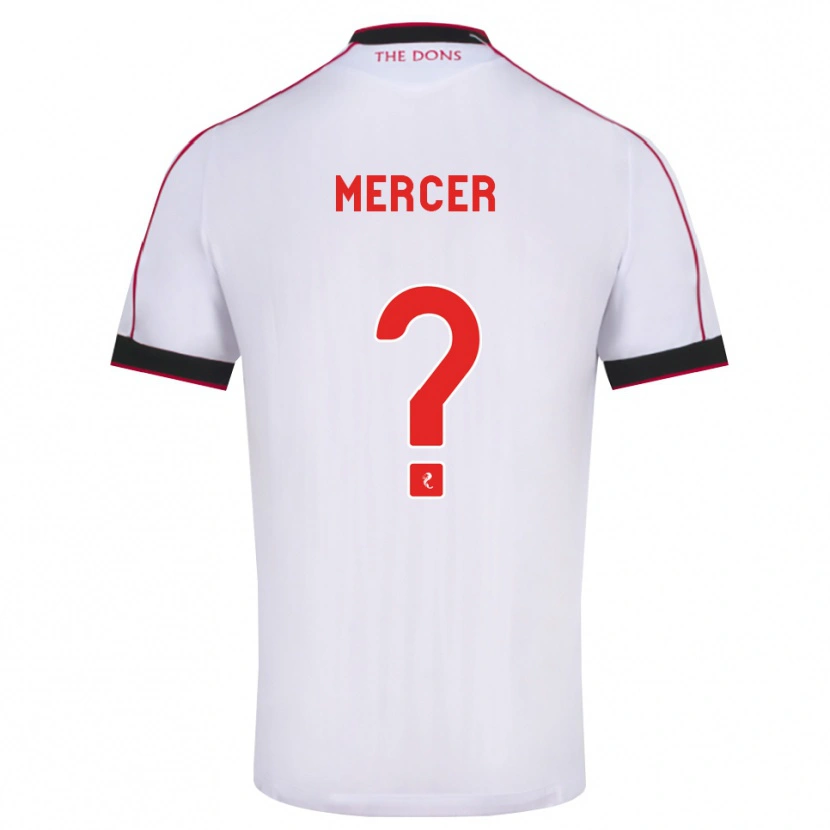 Danxen Barn Jamie Mercer #0 Svart Röd Vit Bortatröja Matchtröjor 2026/27 Tröjor T-Tröja