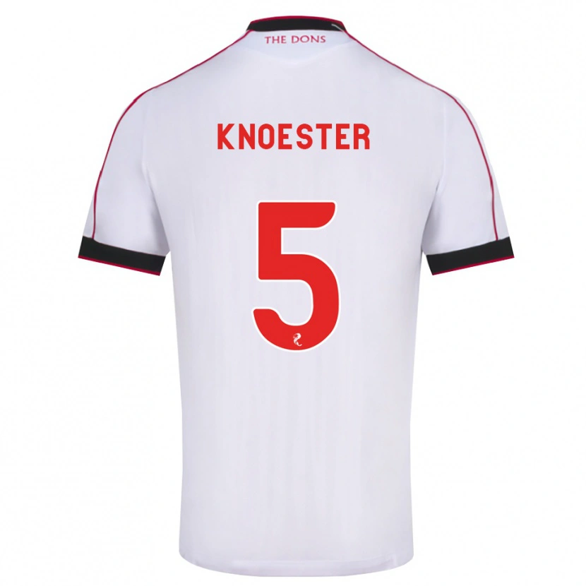 Danxen Barn Mats Knoester #5 Svart Röd Vit Bortatröja Matchtröjor 2026/27 Tröjor T-Tröja