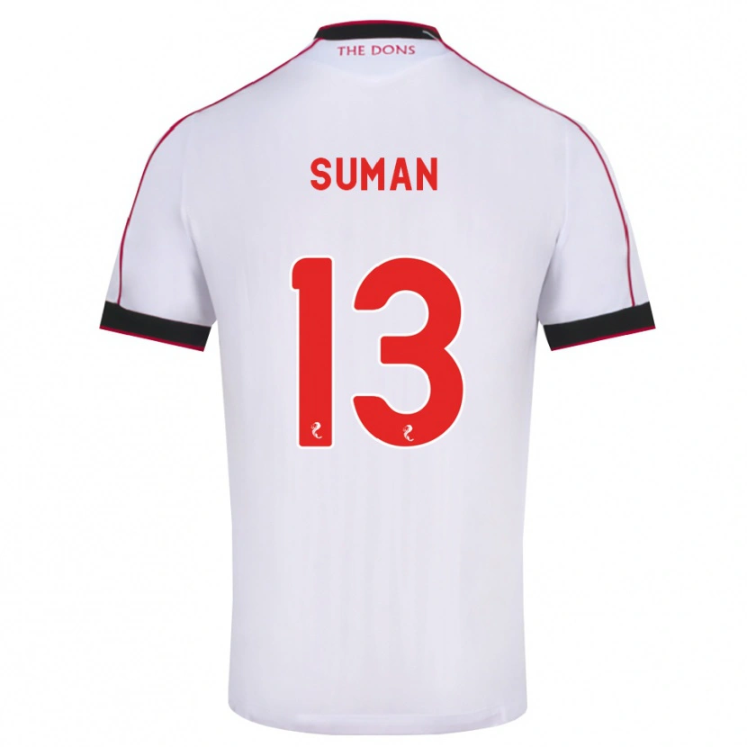 Danxen Barn Nick Suman #13 Svart Röd Vit Bortatröja Matchtröjor 2026/27 Tröjor T-Tröja