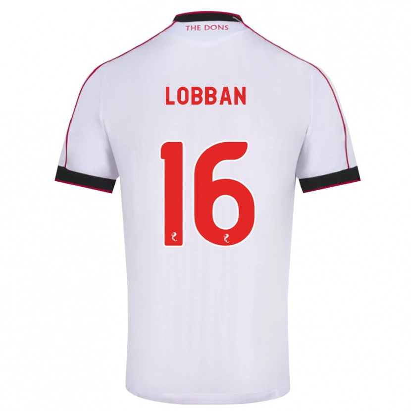 Danxen Barn Dylan Lobban #16 Svart Röd Vit Bortatröja Matchtröjor 2026/27 Tröjor T-Tröja
