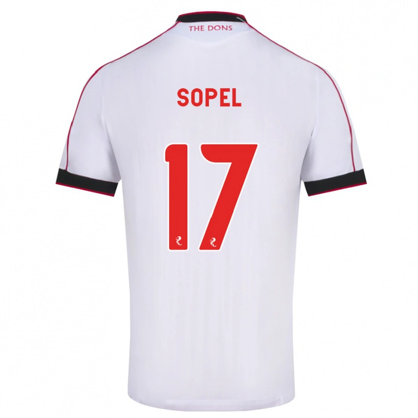 Danxen Barn Nadia Sopel #17 Svart Röd Vit Bortatröja Matchtröjor 2026/27 Tröjor T-Tröja