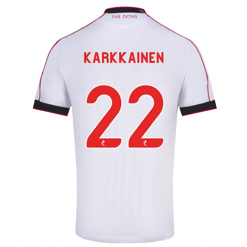 Danxen Barn Elena Kärkkäinen #22 Svart Röd Vit Bortatröja Matchtröjor 2026/27 Tröjor T-Tröja