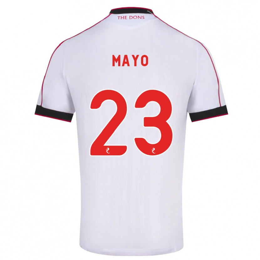 Danxen Barn Lewis Mayo #23 Svart Röd Vit Bortatröja Matchtröjor 2026/27 Tröjor T-Tröja