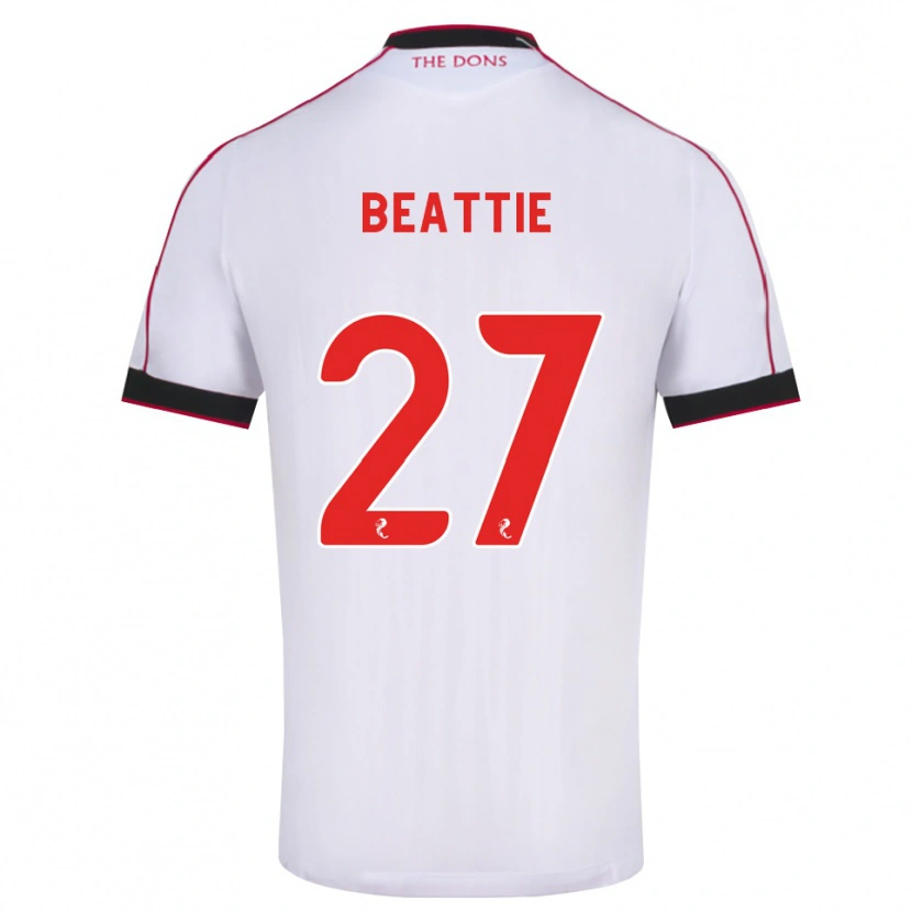Danxen Barn Kerry Beattie #27 Svart Röd Vit Bortatröja Matchtröjor 2026/27 Tröjor T-Tröja
