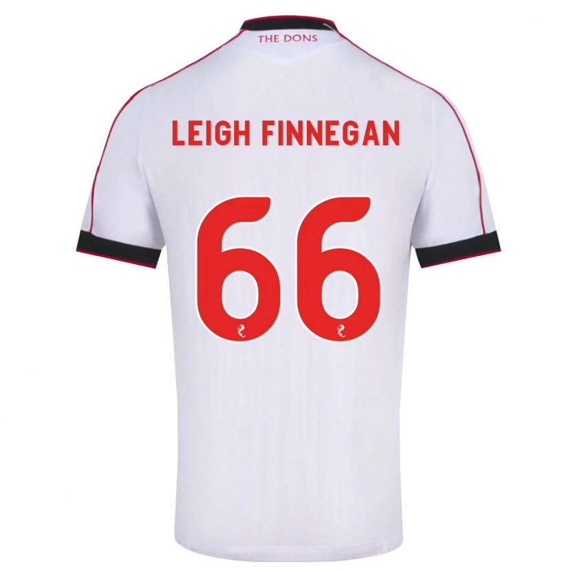 Danxen Barn Toni Leigh Finnegan #66 Svart Röd Vit Bortatröja Matchtröjor 2026/27 Tröjor T-Tröja