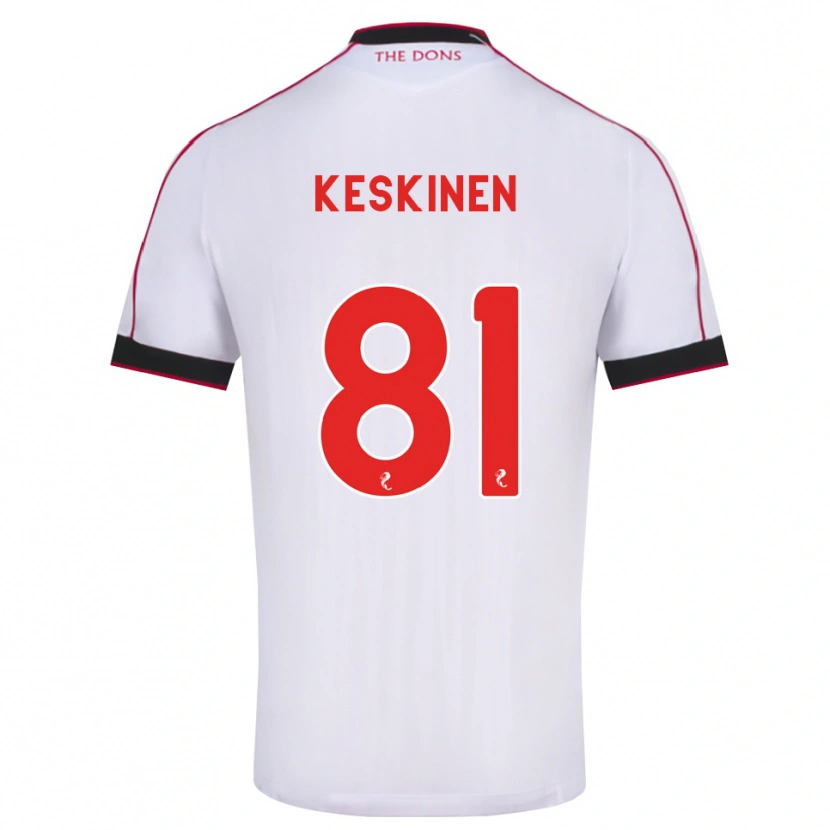 Danxen Barn Topi Keskinen #81 Svart Röd Vit Bortatröja Matchtröjor 2026/27 Tröjor T-Tröja