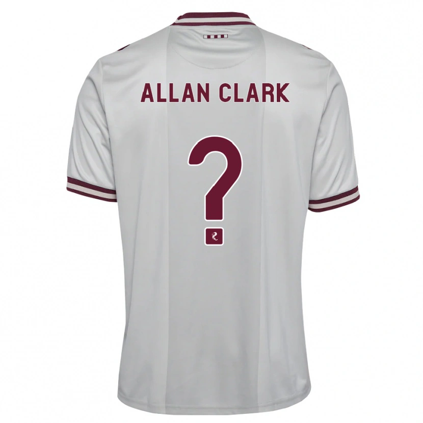 Danxen Barn Allan Clark #0 Vit Vinröd Bortatröja Matchtröjor 2026/27 Tröjor T-Tröja