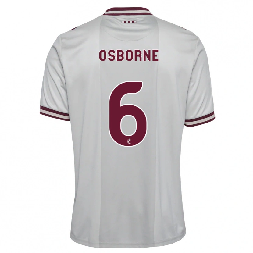 Danxen Barn Alfie Osborne #6 Vit Vinröd Bortatröja Matchtröjor 2026/27 Tröjor T-Tröja