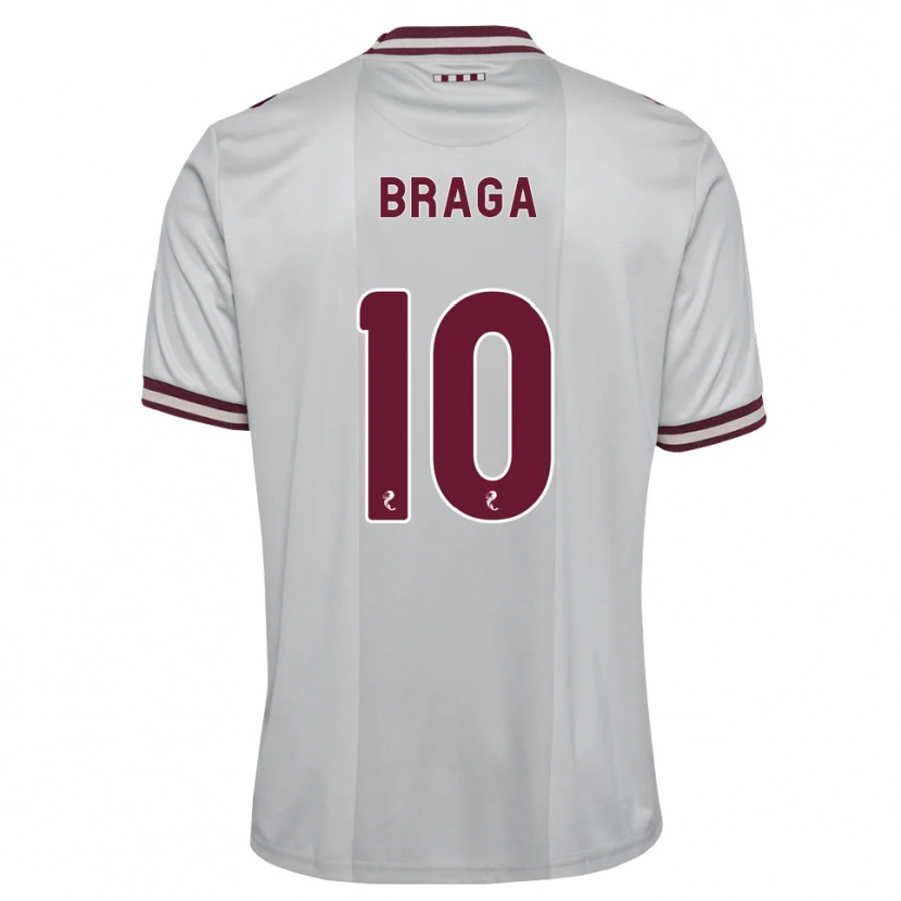 Danxen Barn Cláudio Braga #10 Vit Vinröd Bortatröja Matchtröjor 2026/27 Tröjor T-Tröja