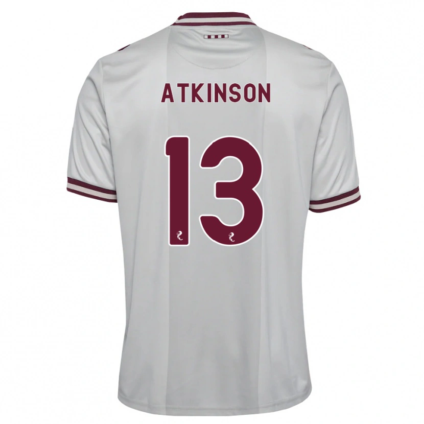 Danxen Barn Nathaniel Atkinson #13 Vit Vinröd Bortatröja Matchtröjor 2026/27 Tröjor T-Tröja