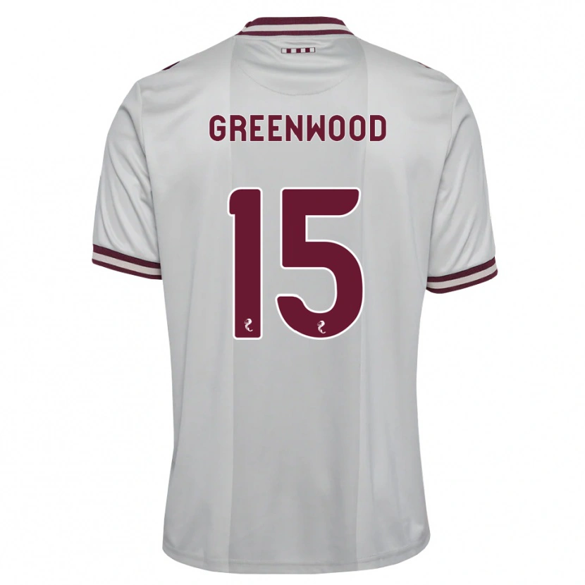 Danxen Barn Brodie Greenwood #15 Vit Vinröd Bortatröja Matchtröjor 2026/27 Tröjor T-Tröja