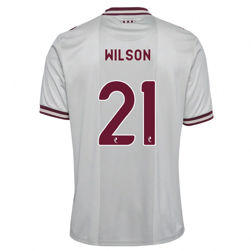 Danxen Barn James Wilson #21 Vit Vinröd Bortatröja Matchtröjor 2026/27 Tröjor T-Tröja