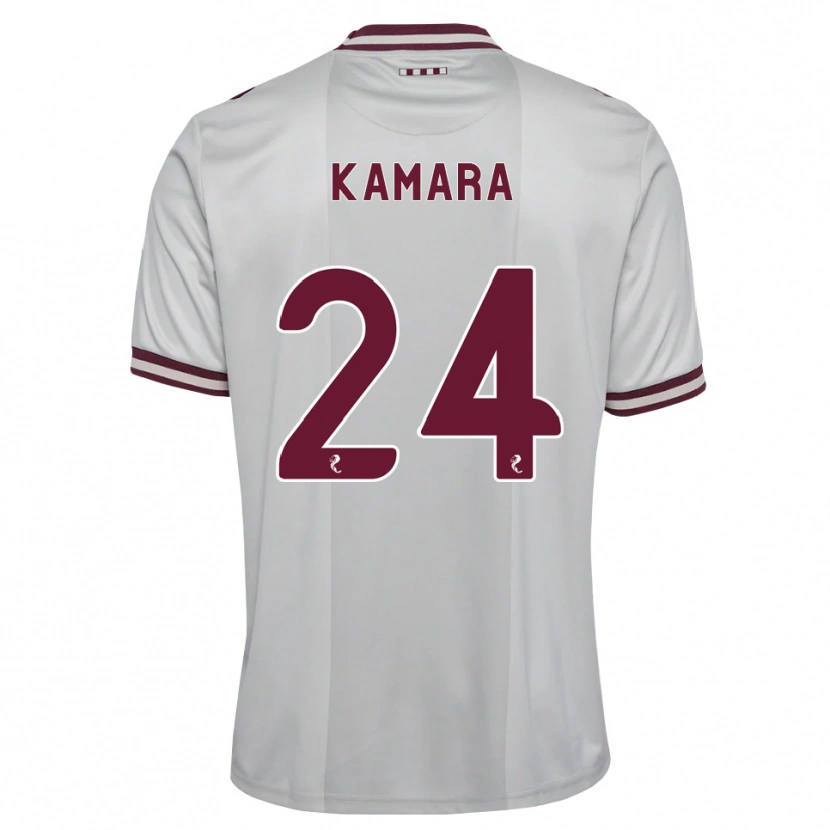 Danxen Barn Mj Kamson-Kamara #24 Vit Vinröd Bortatröja Matchtröjor 2026/27 Tröjor T-Tröja