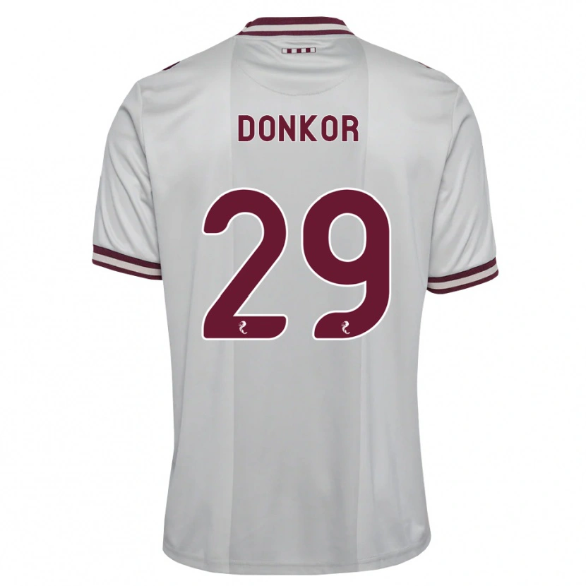 Danxen Barn Jaedon Donkor #29 Vit Vinröd Bortatröja Matchtröjor 2026/27 Tröjor T-Tröja