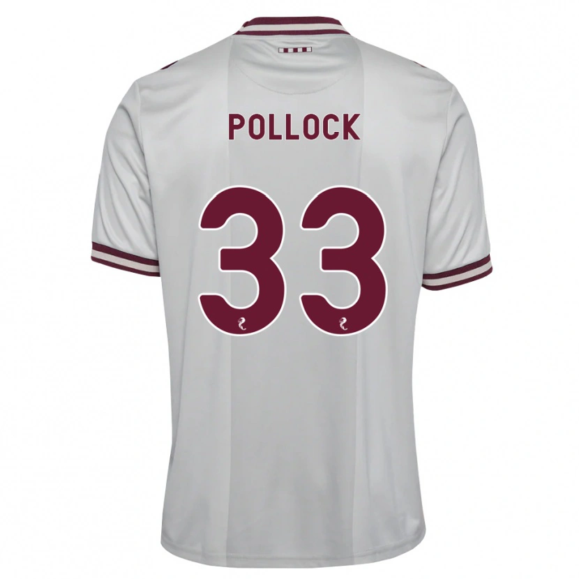 Danxen Barn Finlay Pollock #33 Vit Vinröd Bortatröja Matchtröjor 2026/27 Tröjor T-Tröja