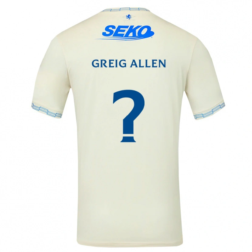 Danxen Barn Greig Allen #0 Djup Himmelsblå Vit Bortatröja Matchtröjor 2026/27 Tröjor T-Tröja