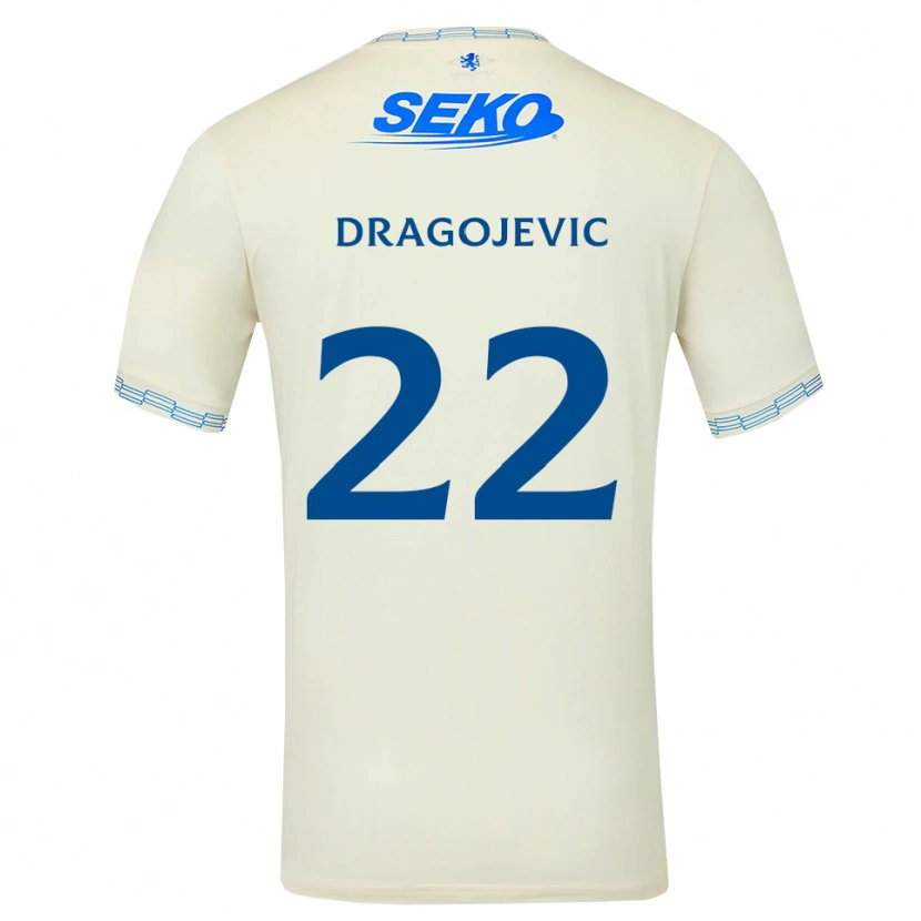 Danxen Barn Vanja Dragojevic #22 Djup Himmelsblå Vit Bortatröja Matchtröjor 2026/27 Tröjor T-Tröja