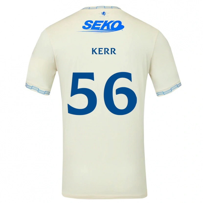 Danxen Barn Arran Kerr #56 Djup Himmelsblå Vit Bortatröja Matchtröjor 2026/27 Tröjor T-Tröja
