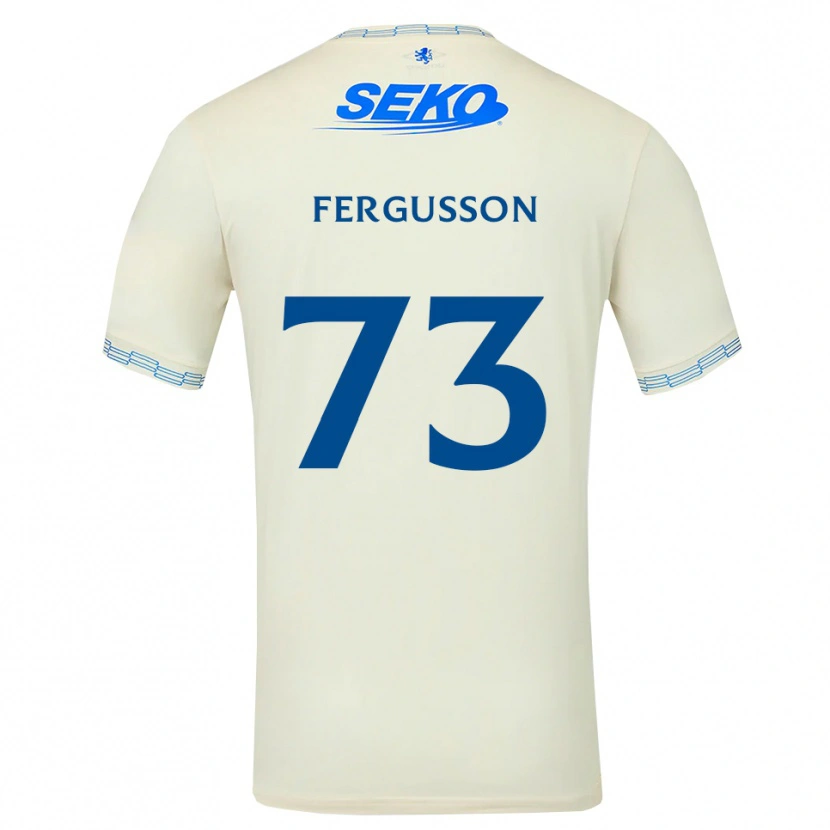 Danxen Barn Coben Fergusson #73 Djup Himmelsblå Vit Bortatröja Matchtröjor 2026/27 Tröjor T-Tröja