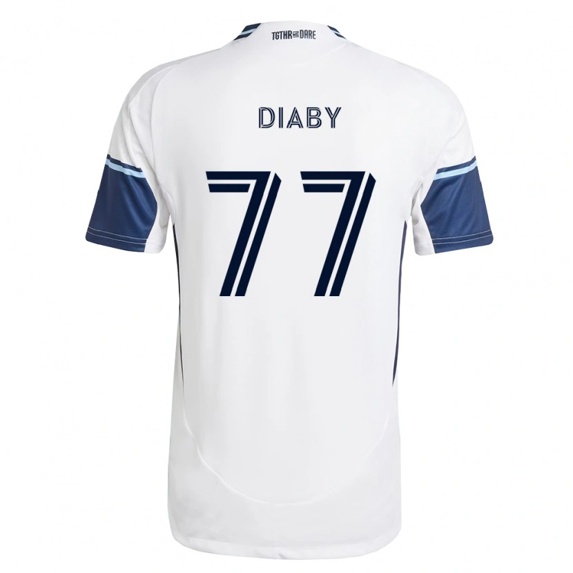 Danxen Barn Yadaly Diaby #77 Vit Kungligt Blå Hemmatröja Matchtröjor 2026/27 Tröjor T-Tröja
