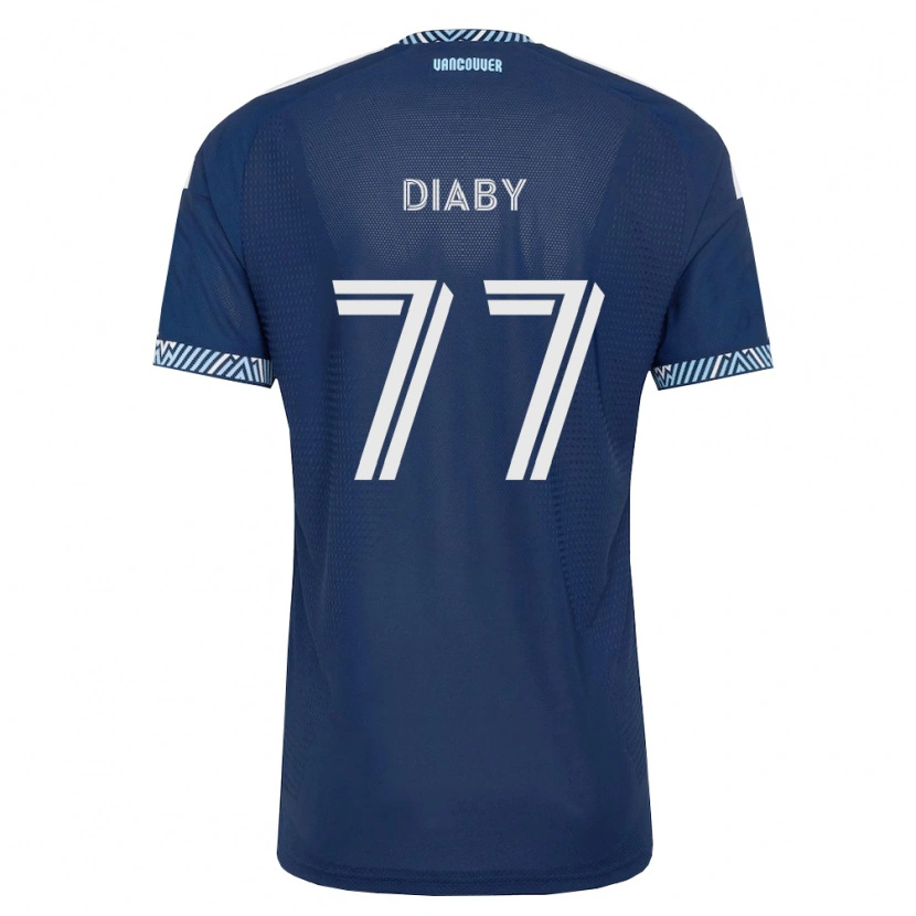 Danxen Barn Yadaly Diaby #77 Mörkblå Vit Bortatröja Matchtröjor 2026/27 Tröjor T-Tröja