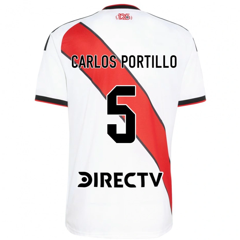 Danxen Män Juan Carlos Portillo #5 Röd Svart Vit Hemmatröja Matchtröjor 2026/27 Tröjor T-Tröja