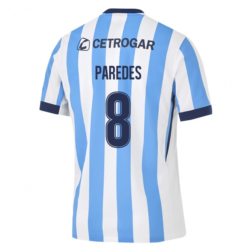 Danxen Män Máximo Paredes #8 Ljusblå Vit Svart Hemmatröja Matchtröjor 2026/27 Tröjor T-Tröja