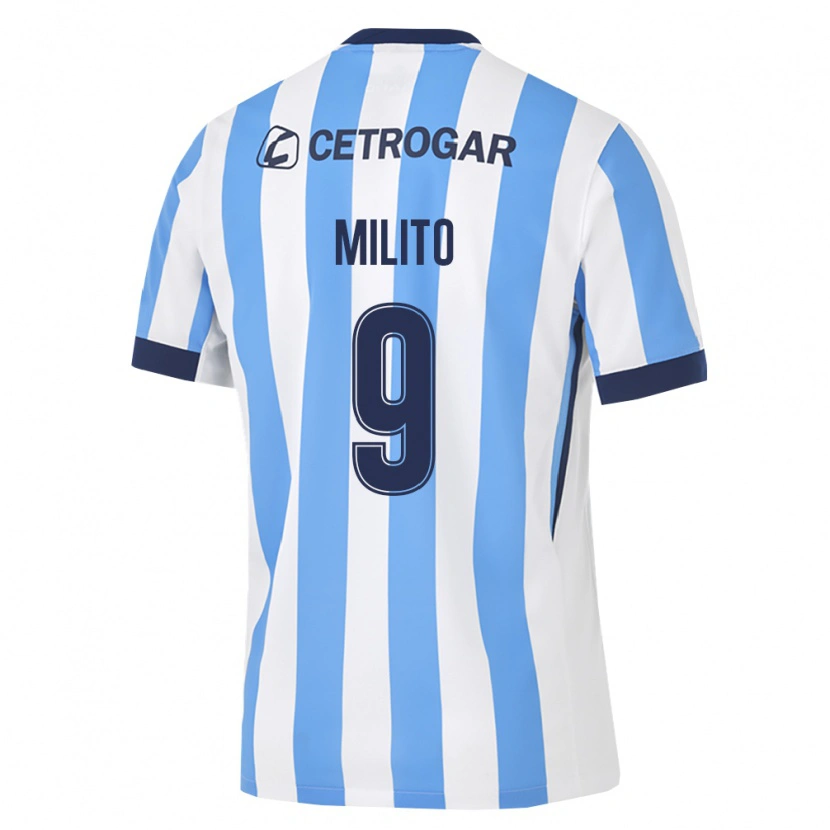 Danxen Män Leandro Milito #9 Ljusblå Vit Svart Hemmatröja Matchtröjor 2026/27 Tröjor T-Tröja