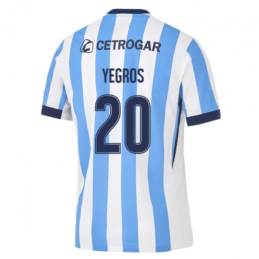 Danxen Män Alexis Yegros #20 Ljusblå Vit Svart Hemmatröja Matchtröjor 2026/27 Tröjor T-Tröja