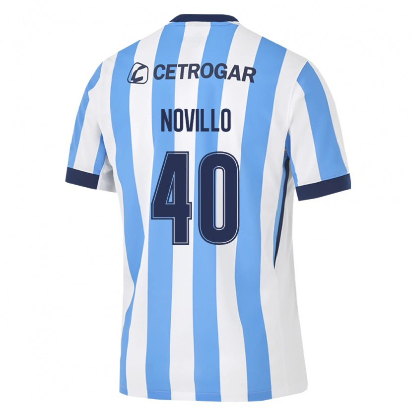 Danxen Män Joaquin Novillo #40 Ljusblå Vit Svart Hemmatröja Matchtröjor 2026/27 Tröjor T-Tröja