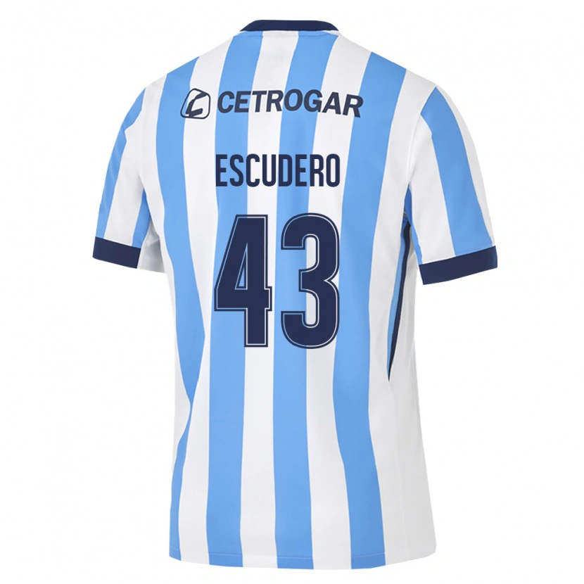 Danxen Män Gonzalo Escudero #43 Ljusblå Vit Svart Hemmatröja Matchtröjor 2026/27 Tröjor T-Tröja