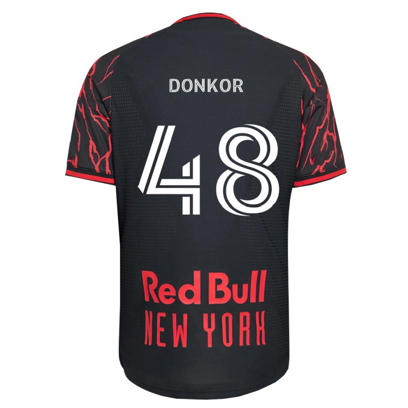 Danxen Män Ronald Donkor #48 Röd Svart Vit Hemmatröja Matchtröjor 2026/27 Tröjor T-Tröja