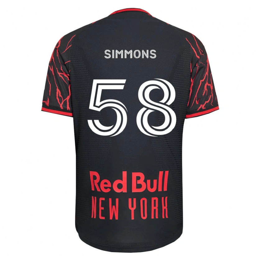 Danxen Män Caleb Simmons #58 Röd Svart Vit Hemmatröja Matchtröjor 2026/27 Tröjor T-Tröja