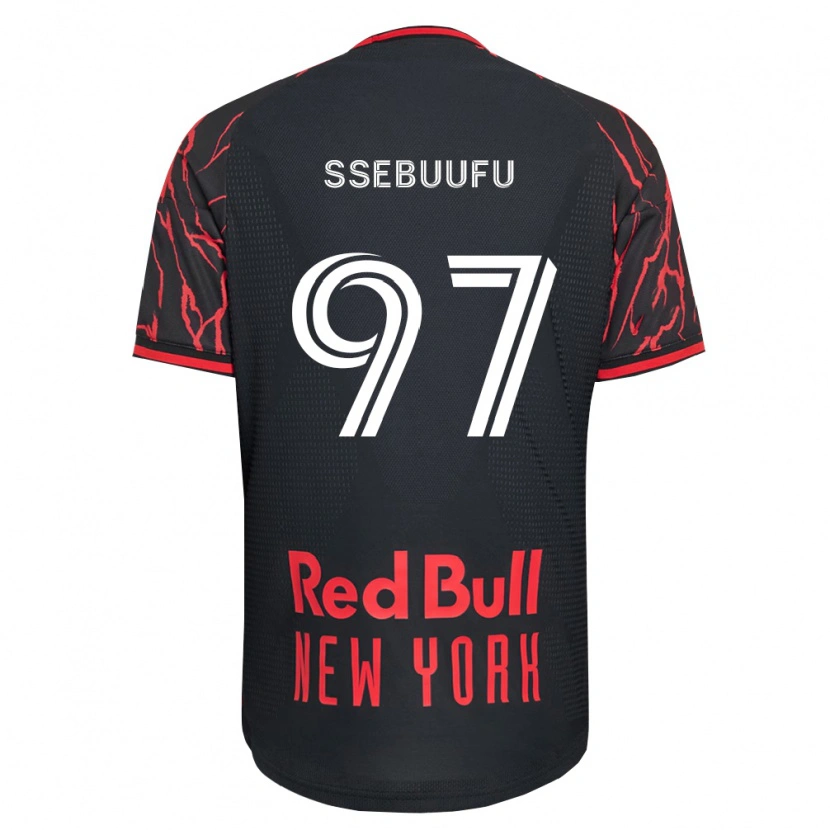 Danxen Män Frank Ssebuufu #97 Röd Svart Vit Hemmatröja Matchtröjor 2026/27 Tröjor T-Tröja