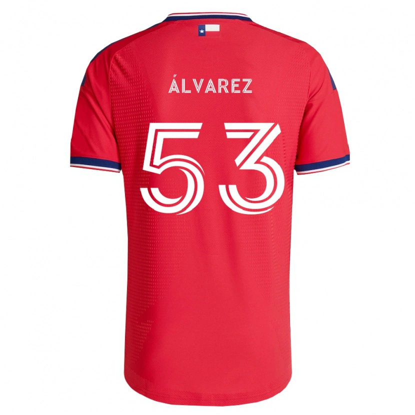 Danxen Män Giomar Álvarez #53 Röd Blå Vit Hemmatröja Matchtröjor 2026/27 Tröjor T-Tröja