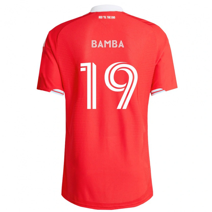 Danxen Män Jonathan Bamba #19 Röd Mörkblå Vit Hemmatröja Matchtröjor 2026/27 Tröjor T-Tröja