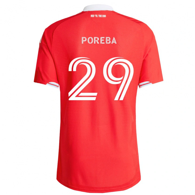 Danxen Män David Poreba #29 Röd Mörkblå Vit Hemmatröja Matchtröjor 2026/27 Tröjor T-Tröja