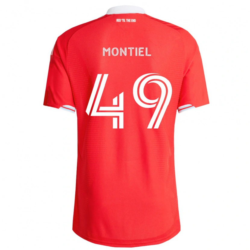 Danxen Män Jhonier Montiel #49 Röd Mörkblå Vit Hemmatröja Matchtröjor 2026/27 Tröjor T-Tröja