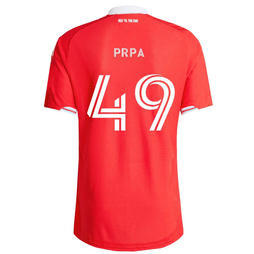 Danxen Män Luka Prpa #49 Röd Mörkblå Vit Hemmatröja Matchtröjor 2026/27 Tröjor T-Tröja