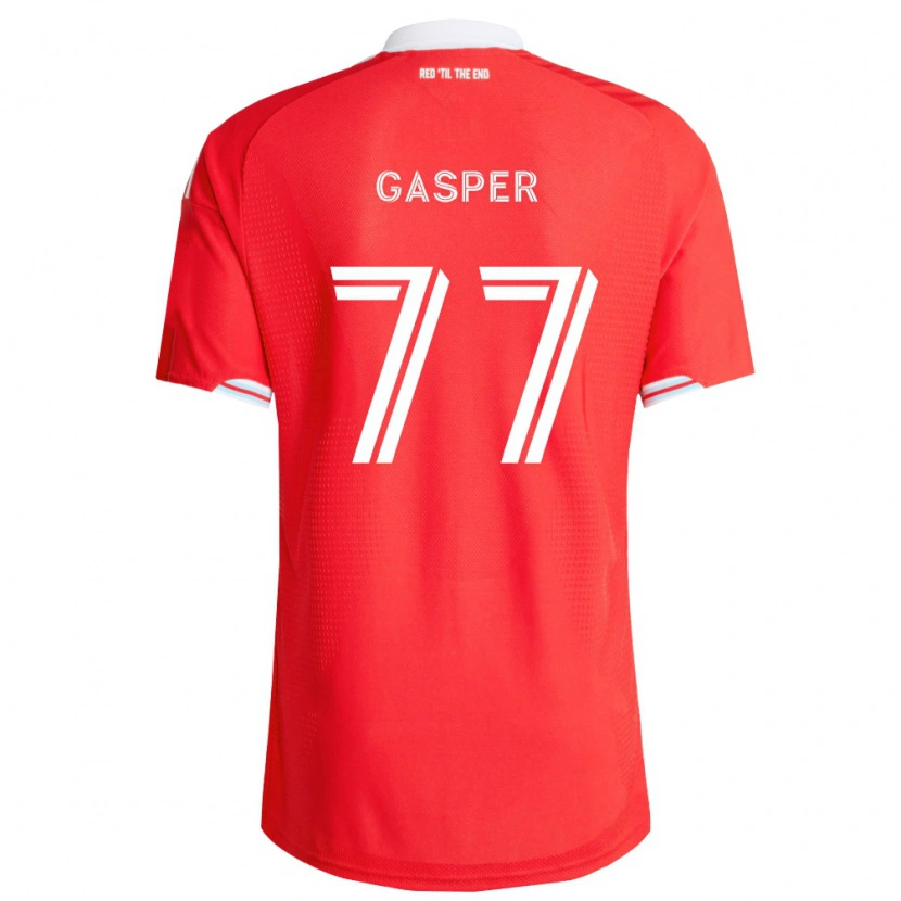 Danxen Män Chase Gasper #77 Röd Mörkblå Vit Hemmatröja Matchtröjor 2026/27 Tröjor T-Tröja