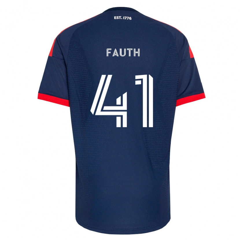 Danxen Män Ryker Fauth #41 Kungligt Blå Röd Vit Hemmatröja Matchtröjor 2026/27 Tröjor T-Tröja