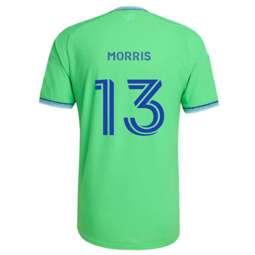 Danxen Män Jordan Morris #13 Grön Ljusblå Hemmatröja Matchtröjor 2026/27 Tröjor T-Tröja