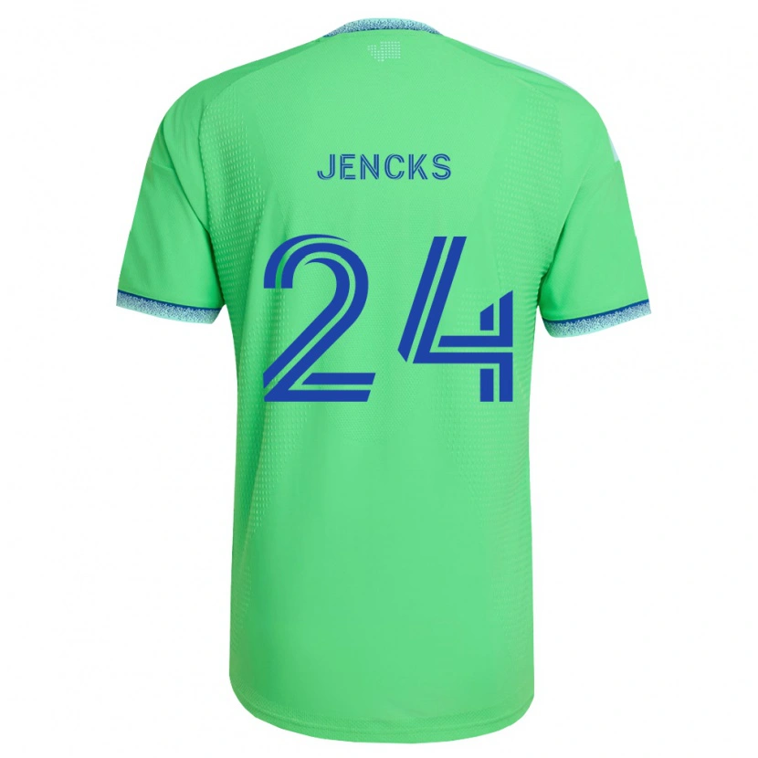 Danxen Män India Jencks #24 Grön Ljusblå Hemmatröja Matchtröjor 2026/27 Tröjor T-Tröja