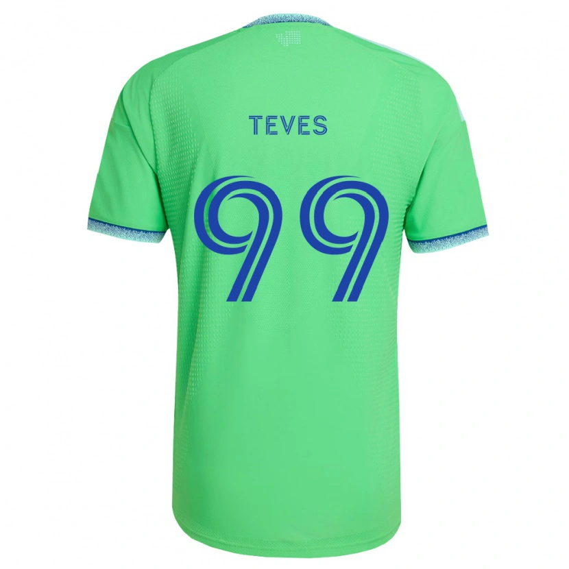 Danxen Män Dylan Teves #99 Grön Ljusblå Hemmatröja Matchtröjor 2026/27 Tröjor T-Tröja